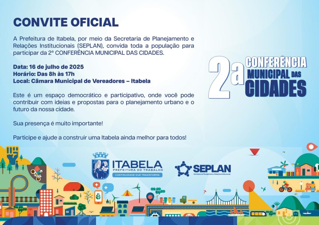 Itabela realiza a 2ª Conferência Municipal das Cidades nesta quarta-feira, 16