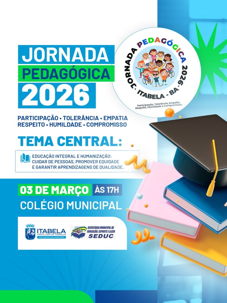 Itabela: Prefeitura promove Jornada Pedagógica 2026 no dia 03 de março e reforça compromisso.